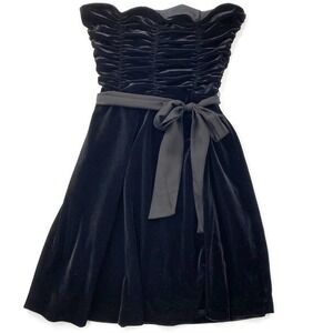 Bloomingdale's Aqua Velvet Strapless Party Dress~S